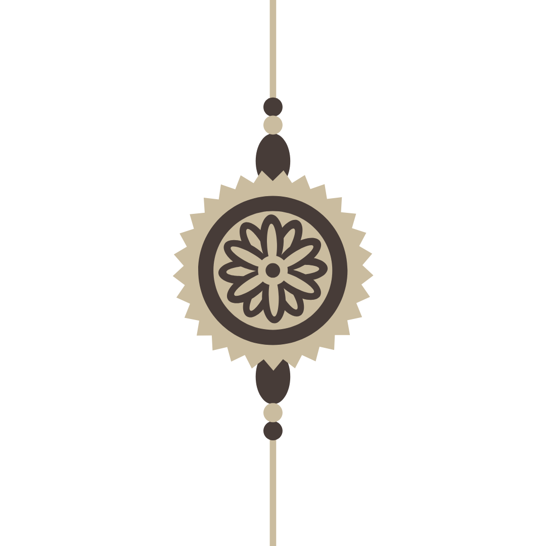 blue outline of a mandala symbol
