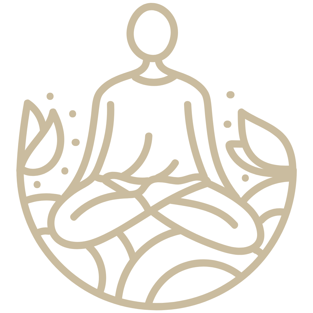 blue outline of meditation